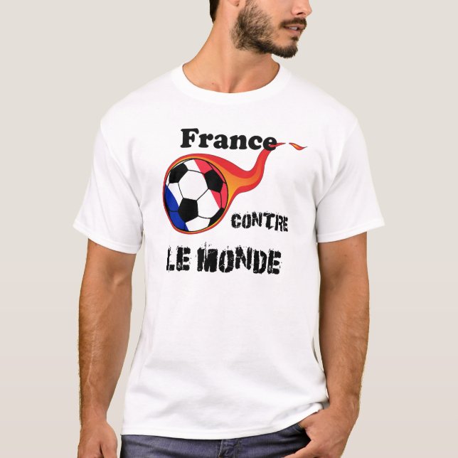 Coupe du Monde - Frankrike vs. Le Monde T Shirt (Framsida)