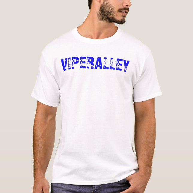 Coupe för för anpassadeViperAlley blått/vit Tee Shirt (Framsida)
