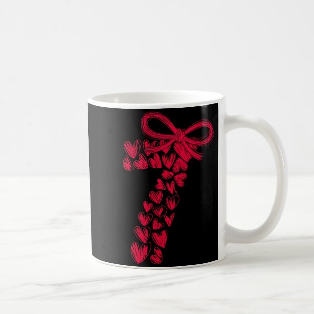 Couple 7 67 - Cute Six Seven Hearts Matching 67 Va Kaffemugg (Höger)