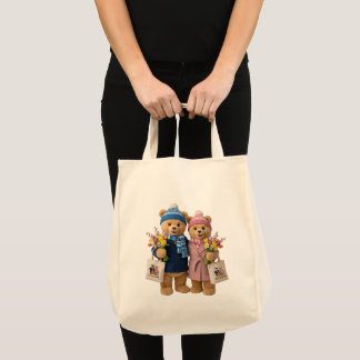 Couple Bear Tote Bag | Frosty Familjen Tygkasse