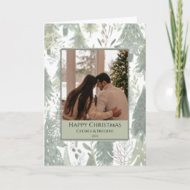 Couple Christmas Card -Woodland Festive Kort