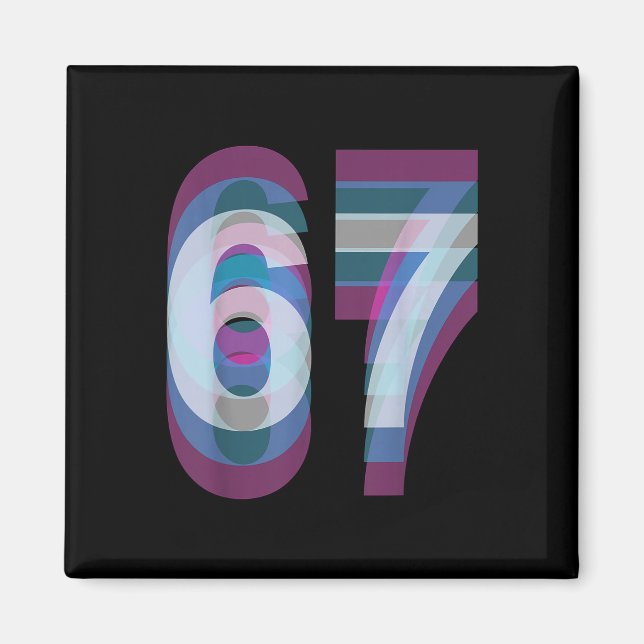 Couple Costume 67 Six Seven Meme Funny  Magnet (Framsidan)