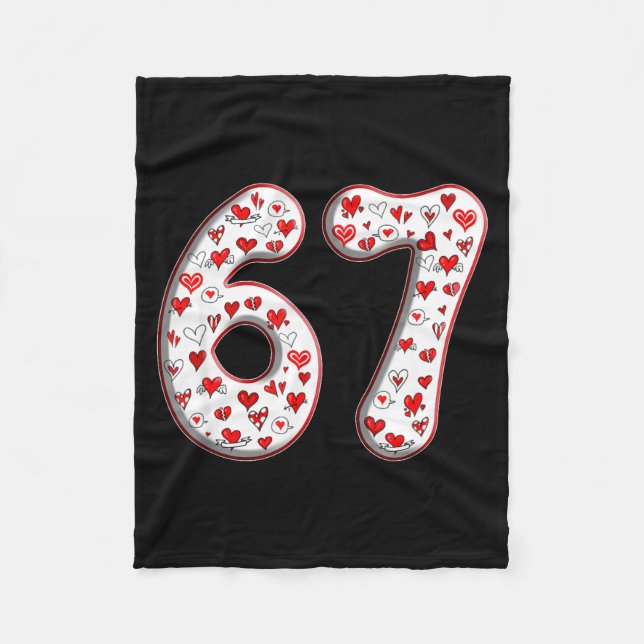 Couple Costume Duo 67 Meme Six Seven Valentines Da Fleecefilt (Framsidan)