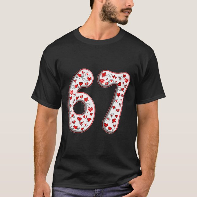 Couple Costume Duo 67 Meme Six Seven Valentines Da T Shirt (Framsida)