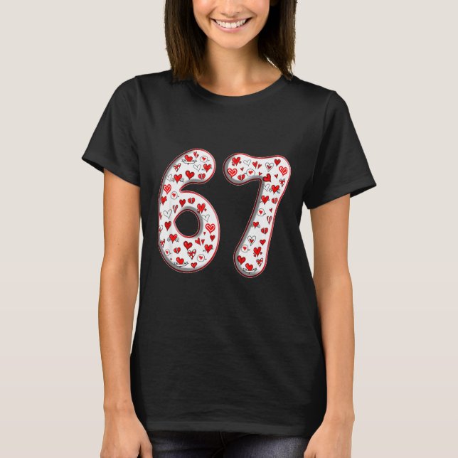Couple Costume Duo 67 Meme Six Seven Valentines Da T Shirt (Framsida)
