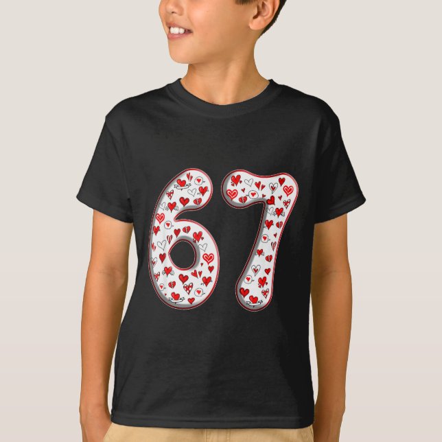 Couple Costume Duo 67 Meme Six Seven Valentines Da T Shirt (Framsida)