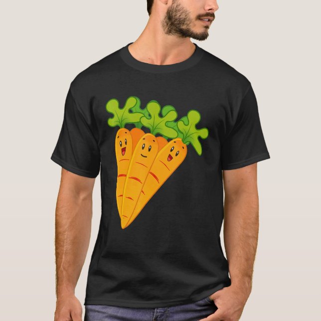 Couple Costume Kid Fun Vegetable Carrot Halloween T Shirt (Framsida)