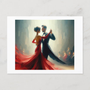 Couple Dance Waltz Vykort