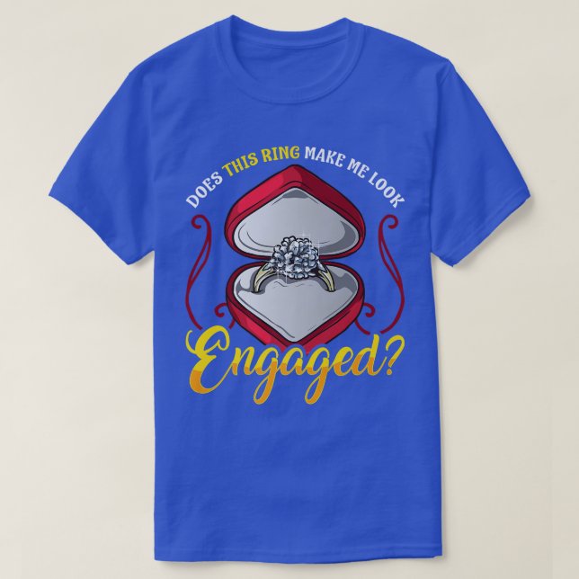 Couple Engagement Party Fiancee Ring Wedding Engag T Shirt (Design framsida)