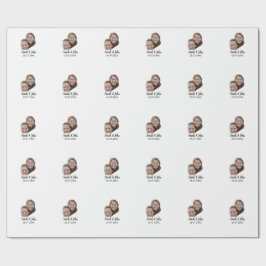 Couple face photo add name date simple wedding presentpapper