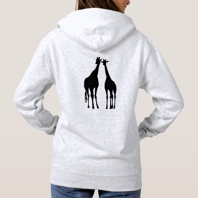 Couple Giraffe Hoodie T Shirt (Baksida)