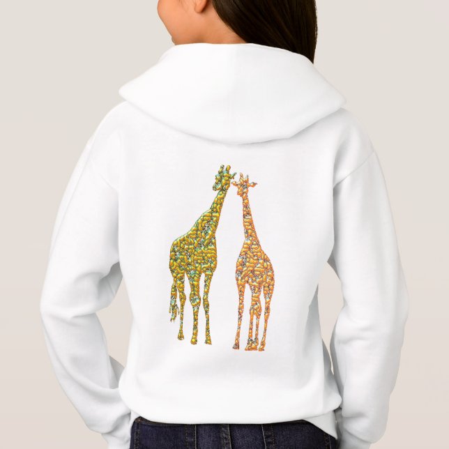 Couple Giraffe Hoodie T Shirt (Baksida)