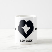COUPLE HEART SILHOUETTE MUGG