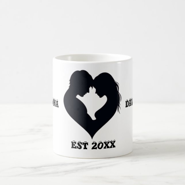COUPLE HEART SILHOUETTE MUGG (Center)