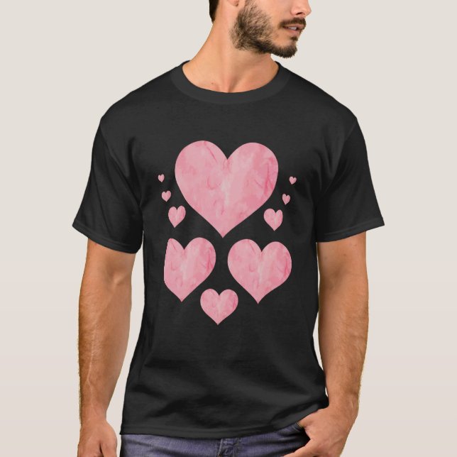 Couple Hearts Love Valentines Day  5 T Shirt (Framsida)
