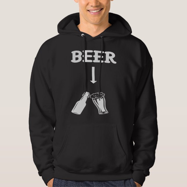 Couple Matching Pregnancy Announcement Beer New Da Hoodie (Framsida)