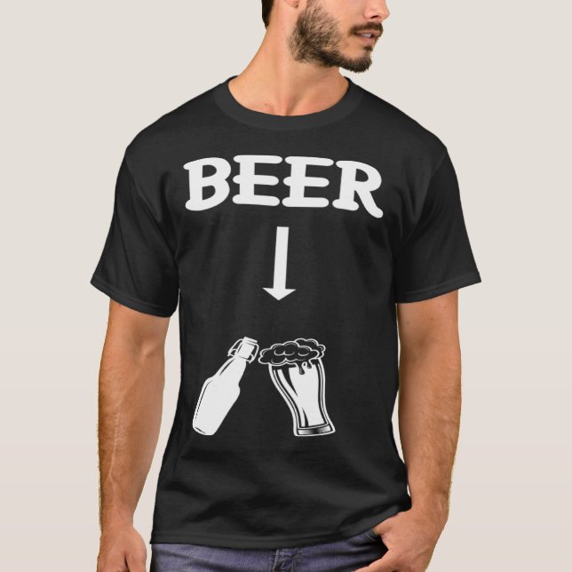 Couple Matching Pregnancy Announcement Beer New Da T Shirt (Framsida)