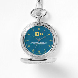 Couple Name Custom Engraved Romantic Monogram Armbandsur