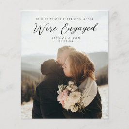 Couple Photo Engagement Party Welcome Fyler Flygblad