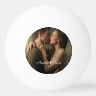 Couple Picture & Custom Name Pingisboll