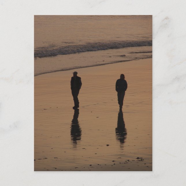 couple sur la plage vykort (Framsida)
