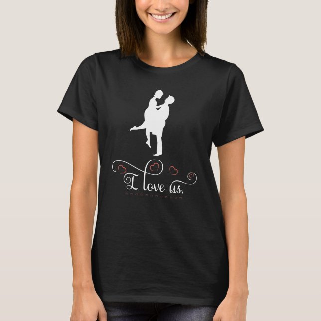 Couple T shirt Valentine - I Love Us Shirt - Newly (Framsida)