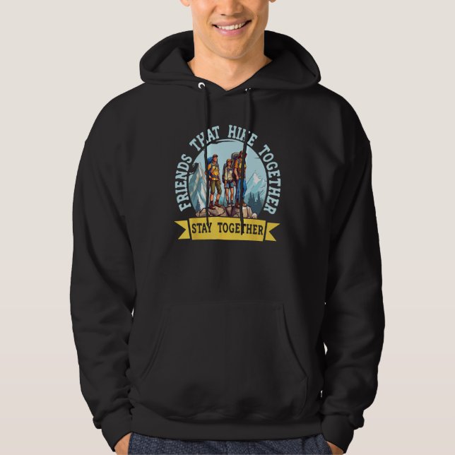 Couple That Hike Together Stay Together Camp Campi Hoodie (Framsida)