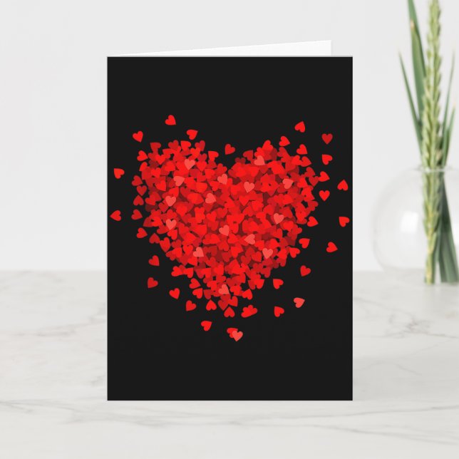 Couple Valentine Red Love Heart  Kort (Framsida)