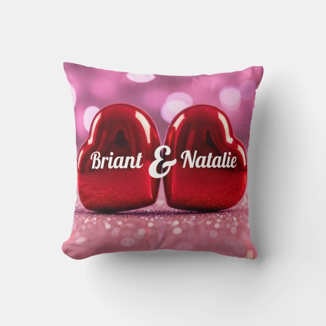 Couple valentine romantic heart decoration kudde (Framsida)