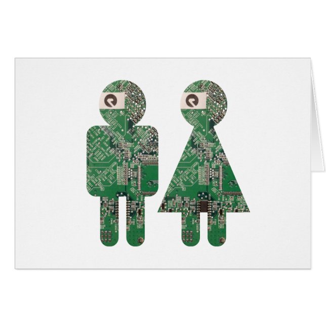 Coupleboard vikningkort hälsningskort (Framsidan Horizontal)