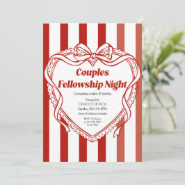 Couples Fellowship Night Church Event Inbjudningar
