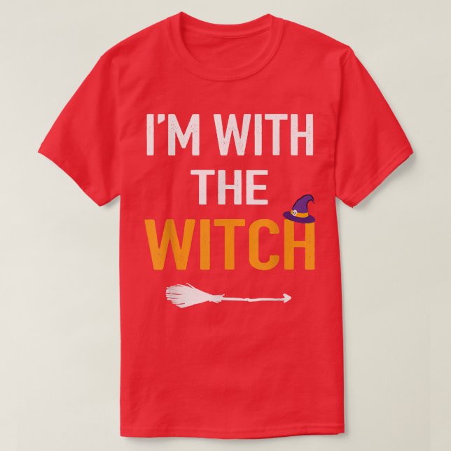 Couples Halloween Costume Shirt Men Dad, I'm With  T (Design framsida)