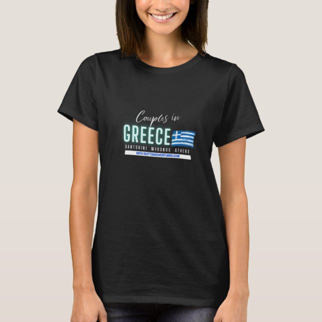 Couples In Greece T Shirt (Framsida)