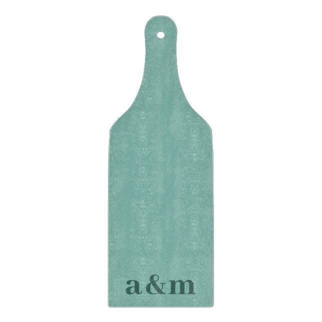Couple's Initials Monogram Teal Blue Minimalist (Framsidan)