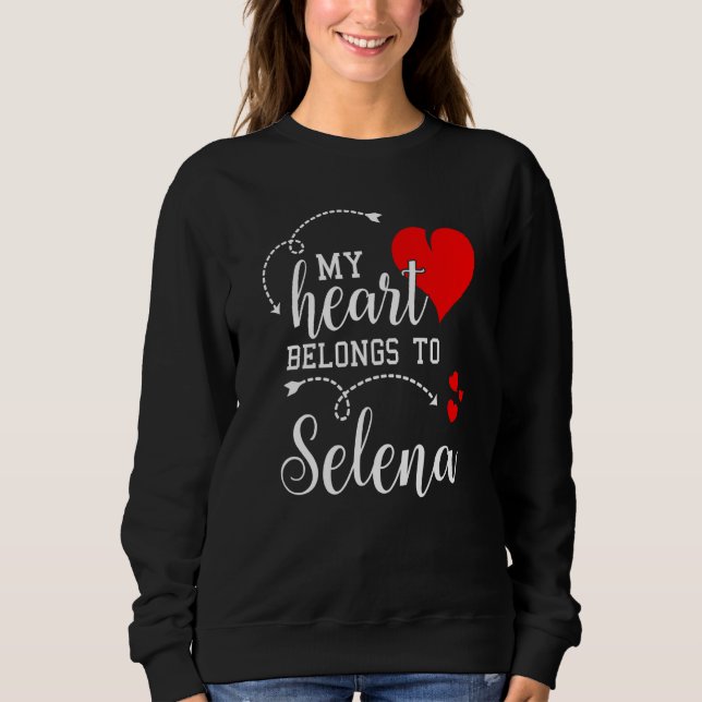 Couples Matching My Heart Belong to Selena My Love T Shirt (Framsida)