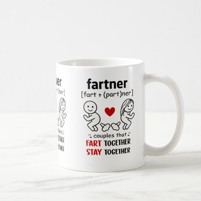 Couples That Fart Together Mug Kaffemugg (Höger)