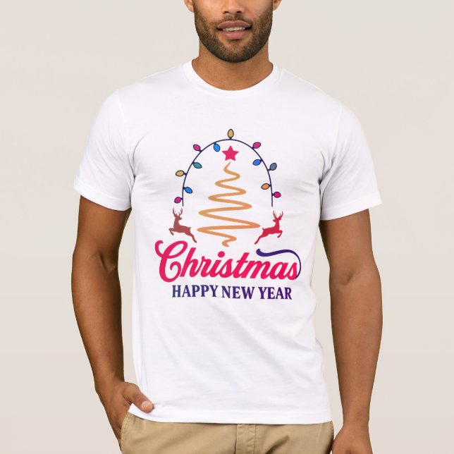 Couples Xmas Tee – Matching Xmas  Tree Shirt (Framsida)