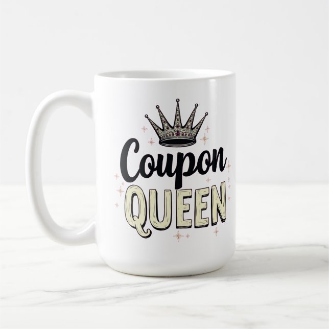 Coupon Queen - Royal Bargain Hunter Crown Kaffemugg (Vänster)