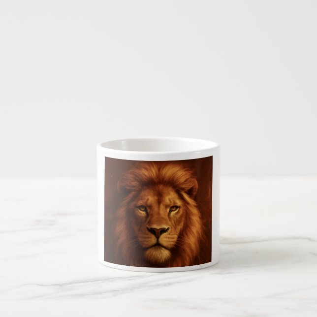 Courage & Faith Lion Mug Espressomugg (Framsidan)