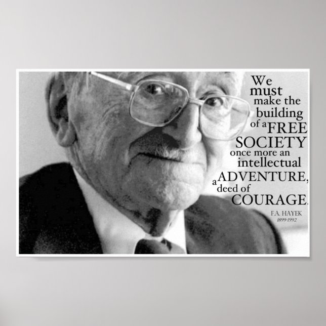 "Courage", Friedrich A. Hayek Poster (Framsidan)
