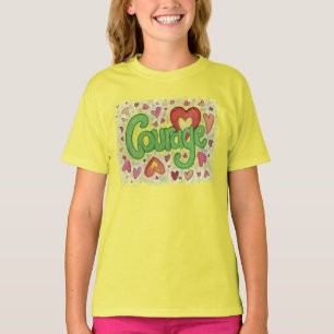 Courage Heart Ord Art Anpassningsbar T-Shirt
