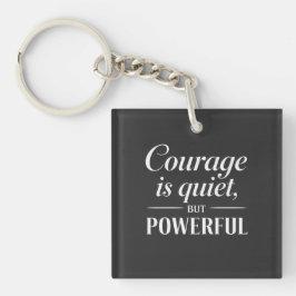 "Courage is quiet, but powerful."