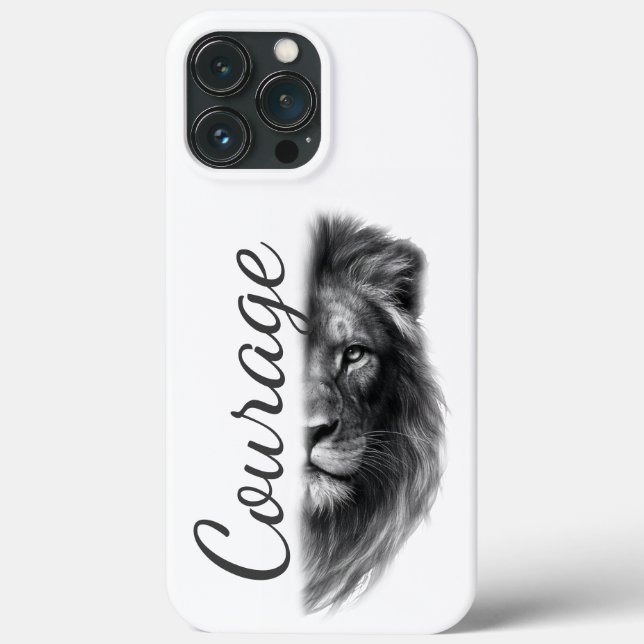 Courage Lion Artistic Minimal- (Baksida)