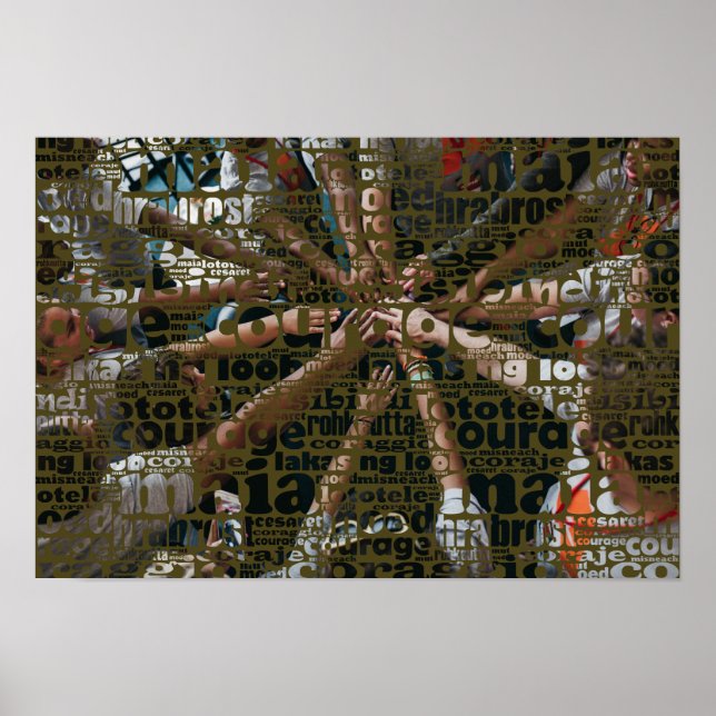 Courage Maia Moed Corejo Coraggio & Anpassningsbar Poster (Framsidan)