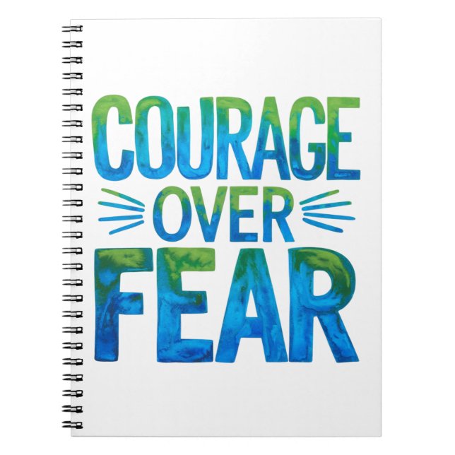 Courage over fear anteckningsbok (Framsidan)