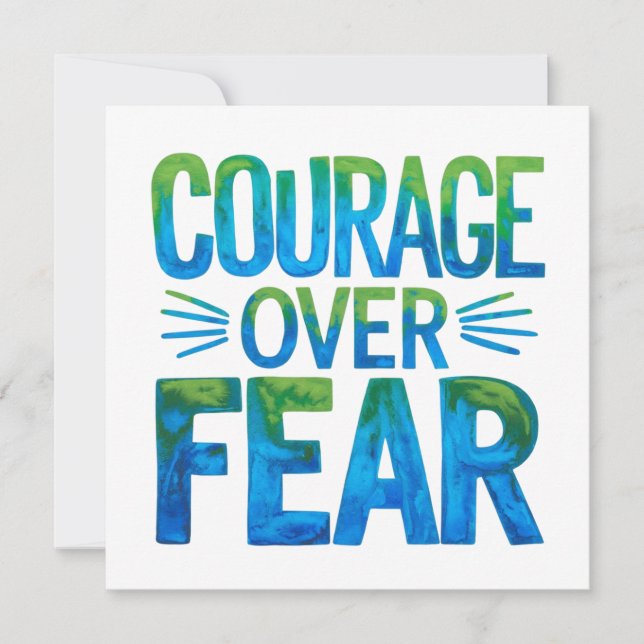 Courage over fear inbjudningar (Framsida)
