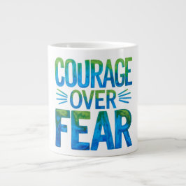 Courage over fear jumbo mugg