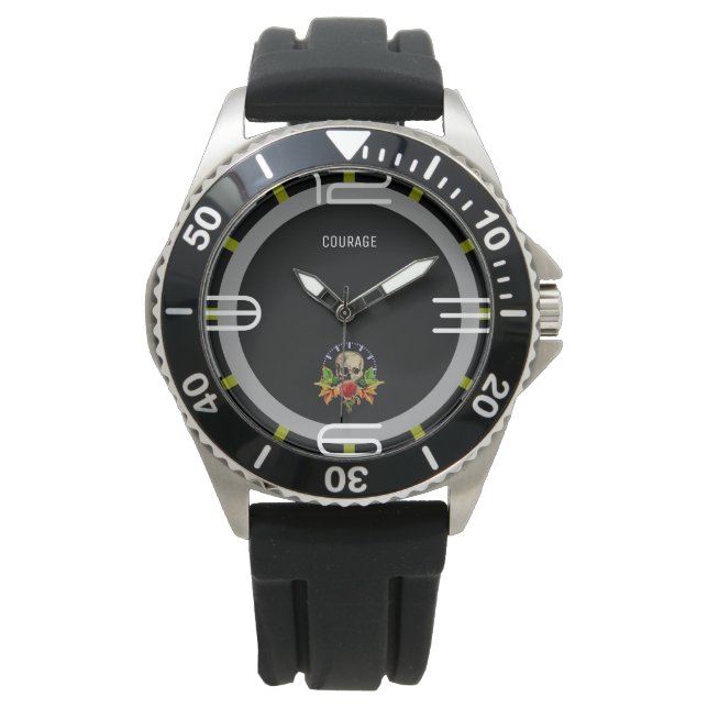 Courage Ro Skull Armbandsur (Framsida)
