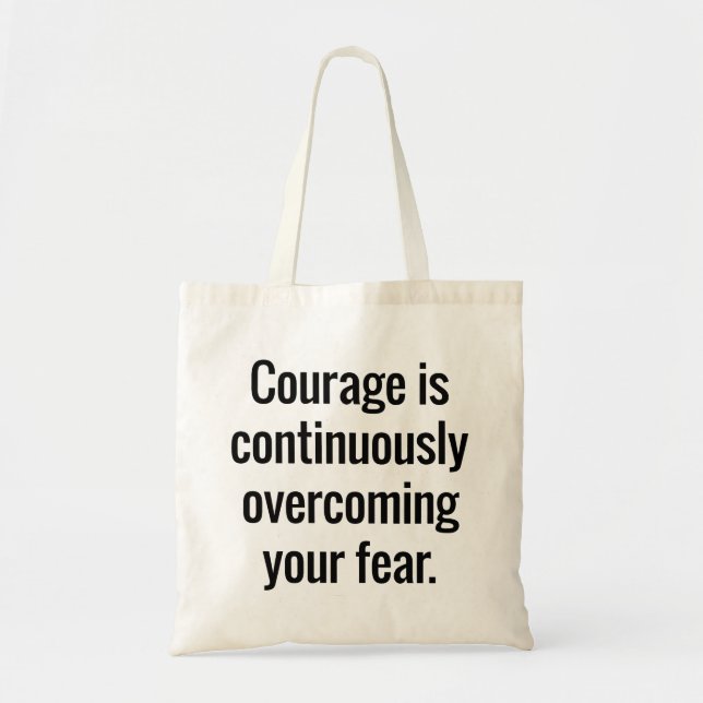 Courage Tote Bag Tygkasse (Framsidan)