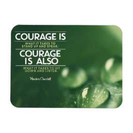 "Courage" Winston Churchill-inspirationsoffert Magnet